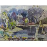 Adam Bruce Thomson, OBE, RSA, PPRSW, (SCOTTISH 1885 - 1976) 'Lakeside' , watercolour, signed and