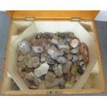 A collection of minerals, rocks and fossils, part of a private collection from a Scottish borders
