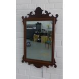 Georgian style mahognay framed wall mirror, 78 x 48cm