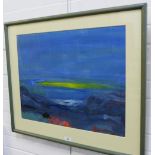 Jean Rodger, BA Hons, 'Solway Sunset' gouache, framed under glass, 57 x 45cm