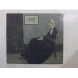 After Whistler, the Artist's Mother a coloured print, framed under glass, size overall 71 x 63cm