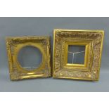 Two giltwood frames, largest is approx 34 x 35 at outside edge (2)