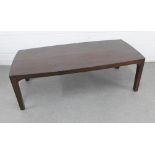 Julian Chichester patinated copper coffee table, (scratch to surface) 144 x 48 x 66cm