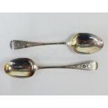 Set of six Victorian silver teaspoons with matching sugar tongs, London 1884 (7)