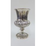 William IV silver gilt goblet, Thomas Blayden & Co, Sheffield 1830, of campana form with fluted bowl