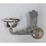 Victorian iron light bracket, circa 1875, 27 x 19cm