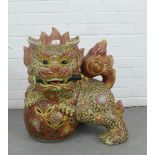 Large Chinese pottery Dog of Foo, 60 x 55cm