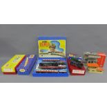 Vintage Hornby engines and station accessories to include Goods Depot Centre, Island Platform,