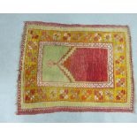 Turkish Kirsehir prayer rug, 117 x 100cm