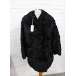 Lady's vintage black fur jacket by Dominion Fur Company, Edinburgh