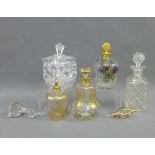 A collection of 19th century and later scent bottles and miscellaneous stoppers, (a lot) tallest