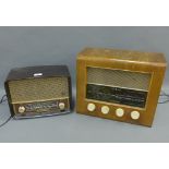 Vintage radios to include an Ekco Bakelite radio, 32 x 25cm and a Bush radio (2)