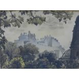 Thomas Gourdie MBE (1913 - 2005), Edinburgh Castle, watercolour, signed and dated '44, framed