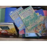 Carton containing miscellaneous Art books to include History Junior Course - by E. Nunn, etc (a lot)