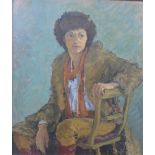 Anthony Baynes, (BRITISH 1921 - 2003), oil on board half length portrait, framed