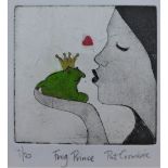 Pat Crombie (Edinburgh Printmakers) 'Frog Prince' coloured etching, signed in pencil, entitled and