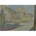 James Stroudley (1906 - 1985) 'Doumo - Florence' pencil and watercolour, framed under glass, 38 x