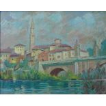 Paul Bret (1902 - 1956), Bordenone, Italy, oil on canvas, framed, 50 x 64.5cm