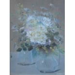 Lupett, Still Life of Flowers, oil on canvas, signed, under glass with a moulded giltwood frame,