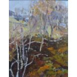 Perpetua Pope, (SCOTTISH 1916 - 2013), An Autumn Landscape, oil on board, signed and framed, 19 x