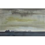 Jim Nicholson, (1924 - 1996), 'St Kilda' watercolour, signed and framed under glass, 30 x 18cm