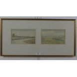 Sir Muirhead Bone, (SCOTTISH 1876 - 1953) View of Madrid and another, two watercolours framed