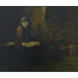 Tom McEwan, RSW, 'In the Shadows, Fancies's Flight' oil on canvas, signed, in a giltwood frame,