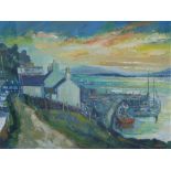 James Watt, RSW, RGI (SCOTTISH B. 1931), 'Evening Sky, Crinan', oil on canvas, signed, framed