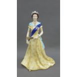 Royal Worcester HM Queen Elizabeth diamond Jubilee limited edition figure, No. 486/2500, 24cm