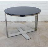 B&B Italia Maxalto table designed by Antonio Citterio on a chromed metal base, 61 x 46cm