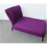 B&B Italia Maxalto purple upholstered Febo daybed /chaise, with one large scatter cushion, 86 x