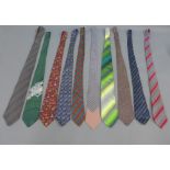 Collection of Mens silk ties to include Paul Smith, Givenchy, Nina Ricci, John Paul Gaultier and