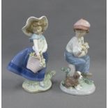 Two Lladro figures to include Linda and My Best Friend, tallest 17cm