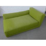 B&B Italia Maxalto green upholstered daybed /chaise, designed by Antonio Citterio, 64 x 160 x 80cm