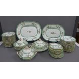 A large 19th century Staffordshire dinner service, approx 70 pieces, some damages, crazing and