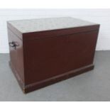Blanket box with painted exterior, the interior possibly camphorwood, 95 x 60 x 59cm