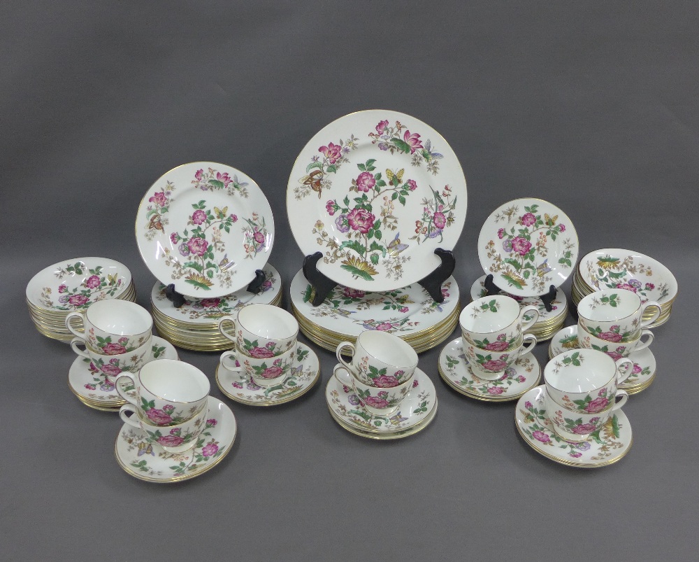 Wedgwood Charnwood pattern dinner service and tea set, comprising eight dinner plates, ten smaller