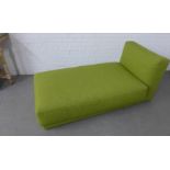 B&B Italia Maxalto green upholstered daybed /chaise, designed by Antonio Citterio, 64 x 160 x 80cm