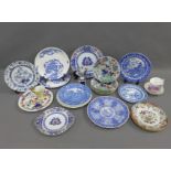 A collection of mainly 19th century Staffordshire plates, etc (a lot)
