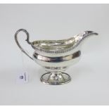 Victorian silver sauce boat, of large proportions, Mackay & Chisholm, Edinburgh 1895, 15 x 22cm,