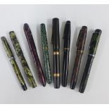 Vintage fountain pens to include Parker, Mentmore, Waterman, Swan and Wyvern, some with