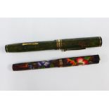 Vintage fountain pens to include a Wyvern Pen Co - The San Toy No.7 and a USA Wahl 'Eversharp' gre