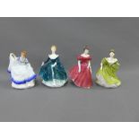 Four Royal Doulton figures to include Winsome HN2220, Lynne HN2329, Janine HN2461 and Pamela HN3223,