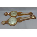 Two 19th century wall barometers (a/f) (2) 95cm long