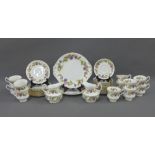 Twelve place setting Royal Standard bone china teaset with thistle pattern (one cup missing)