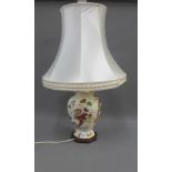 Large Masons table lamp base and shade, 38cm to bottom of fitting