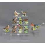 Collection of eleven Beswick birds to include Grey Wagtail, Bluetit and Whitethroat, etc (11)
