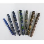 Collection of vintage fountain pens to include Conway Stewart, Wyvern, Mentmore, Swan Mabie Todd