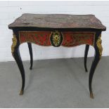19th century Boulle work serpentine front table, with gilt metal mounts, single frieze drawer and