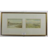 Sir Muirhead Bone, (SCOTTISH 1876 - 1953) View of Madrid and another, two watercolours framed